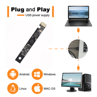 Caméra USB intégrée, webcam 2.0, mise au point automatique, module de caméra USB UVC, 720P, 1 mégapixels, pour Android