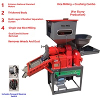 Petite machine multifonctionnelle domestique pour le décorticage et le broyage du riz avec fonctions d'élimination des impuretés