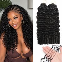 Rambut Manusia Keriting Burma Asli 100g, Rambut India Mentah, Rambut Keriting India untuk Wanita Kulit Hitam (Grosir)