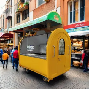 8 Ft Commerciële Food Busje Concessie Straat Mobiele Food Truck Kar Goedkoopste Fast Food Aanhangwagen Te Koop Usa Italiaanse Australië