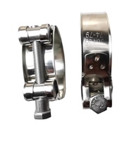 Collier de serrage pour tuyau à boulon en T robuste de 5 pouces en acier inoxydable 304 de style européen KQ Factory, collier de serrage hydraulique à boulon unique pour tuyau