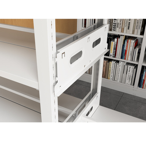 Giá sách đứng tự do 5 tầng bằng thép thiết kế hiện đại, bền chắc, có hai mặt kệ kim loại, dùng cho trường học, thư viện, phòng ngủ, văn phòng - Product Image 4