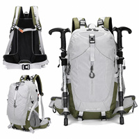 Sac à dos de randonnée ultra-léger 40L en tissu Oxford, unisexe, pour le voyage et les sorties en plein air, avec housse de pluie en polyester