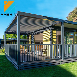 Auvent rétractable motorisé intelligent à lames orientables, protection solaire UV pour balcon, pergola en aluminium avec <span class=keywords><strong>moteur</strong></span> électrique - Product Image 3