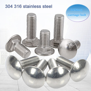 Cường Độ Cao M4 M12 Lớp 5 8 Đầy Đủ Chủ Đề Mạ Kẽm Màu Đen Thép Không Gỉ Giàn Vòng Đầu Vuông Cổ Huấn Luyện Viên Vận Chuyển Bu Lông - Product Image 3