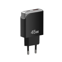 45W Ultra Mince Super Rapide Charge Rapide Voyage Mini Pd 3.0 Gan Chargeur Mural Adaptateur d'Alimentation pour Téléphone 17 16 15
