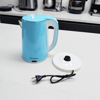 Arrêt automatique sans fil de la bouilloire électrique en plastique> 2.0L Capacité 2000W Eau bouillante Auto-Lid Couleur peinte Jauge d'eau Ménage