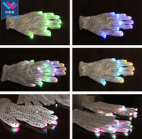Guantes LED con Lentejuelas Brillantes para Fiestas, Baile, Acción de Gracias, Halloween, Navidad - Accesorios de Escenario Más Vendidos