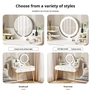 Hiện Đại Đơn Giản Sang Trọng Trang Điểm Vanity Tích Hợp Lưu Trữ Căn Hộ Nhỏ Phù Hợp Bàn Trang Điểm Ánh Sáng Cho Internet Người Nổi Tiếng - Product Image 2