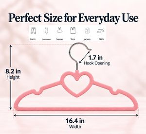 Vente en gros usine Cintres en velours noir premium personnalisés antidérapants pour costumes et vêtements, Cintres floqués en forme de cœur pour vêtements - Product Image 3