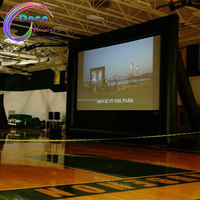 Cinéma en plein air en gros événement 24ft écran d'air de film extérieur gonflable écran de télévision d'explosion et projecteur