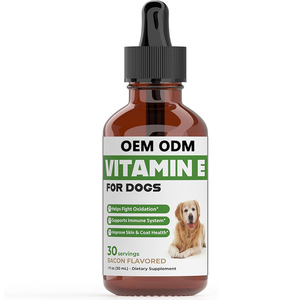 Best Seller Líquido Gotas Óleo Vitamina E para Cães Saúde Skin Coat Suporte Imunológico Nutricional Pet Suplementos - Product Image 6