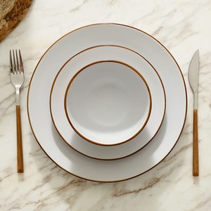 Juegos de <span class=keywords><strong>vajilla</strong></span> de cerámica de boda de loza de restaurante de color mate de gres EKA con terracota - Product Image 2