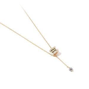 Collana con Ciondolo a Cilindro per Donne, Accessorio Moda per Uso Quotidiano, Catena per Clavicola - Product Image 4