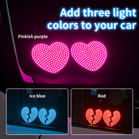 Nouvelles lumières décoratives LED en forme de cœur pour voiture, matériau ABS de haute qualité, ajustement universel