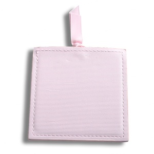 Unbreakable Stainless Steel <b>Square</b> Thin Makeup <b>Mirror</b> with Tassels and PU Bag - Product Image 5