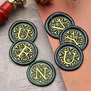 Têtes de sceau en cuivre alphabet baroque 2,5 cm pour la décoration de journaux et les sceaux - Product Image 3