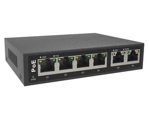 สวิตช์ PoE กิกะบิต 4 พอร์ต พร้อมพอร์ตอัปลิงค์ RJ45 2 พอร์ต - Product Image 3