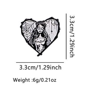 Al por mayor: Pines de metal de dibujos animados, broches y insignias de la novia <span class=keywords><strong>cadáver</strong></span> de terror, creativos y personalizados, accesorio de Halloween para bolsos y ropa - Product Image 6