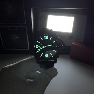 Pa-Ner-Ai famosa marca clásica Lu- PAM01661 costura azul Simple lujo mecánico movimiento noche luz pareja reloj de hombre - Product Image 6