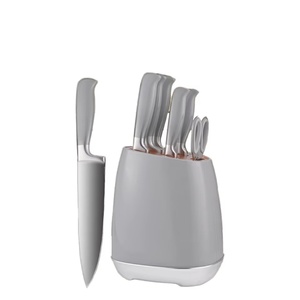ชุดมีดครัวสแตนเลส 7 ชิ้น ดีไซน์ใหม่ ชุดอุปกรณ์ครัวที่ต้องมี พร้อมแท่นวาง - Product Image 1
