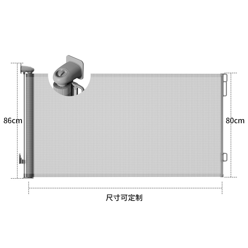 86 cm de hauteur gris [double verrouillage de rotation]