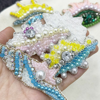 Patchs à coudre en strass brodés à la main en forme de coquillage marin en cristal 3D, pour vêtements
