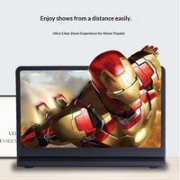 F12 Private-Mold 3D Creative Phone Screen Magnifier 12-Inch Stand, Speaker Nirkabel yang Dapat Diputar dengan Kartu.