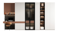 Meubles de chambre à coucher au design moderne sur mesure Armoire durable avec coiffeuse intégrée Montage facile
