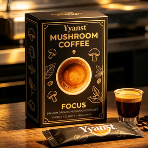 Café de hongos orgánico premium Focus 10g*10 sobres, café de hongos Black Gold, caja con estampado de dibujo, compatible con OEM, venta al por mayor, marca privada - Product Image 3