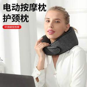 Almohada de masaje Fx en forma de U, masajeador de cuello gris oscuro de 26x26 con calefacción, recargable por USB para uso en el hogar y el coche - Product Image 2