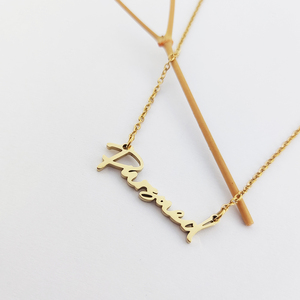 Collier avec lettre 316L, cadeau d'amour, cadeau d'adoption, bijoux d'affirmation, mots d'affirmation, cadeau de baptême, bijoux chrétiens - Product Image 4