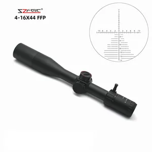 Escopo óptico de caça 4-16X44 para caça, mira monocular, primeiro plano de iluminação, escopo telescópico gravado