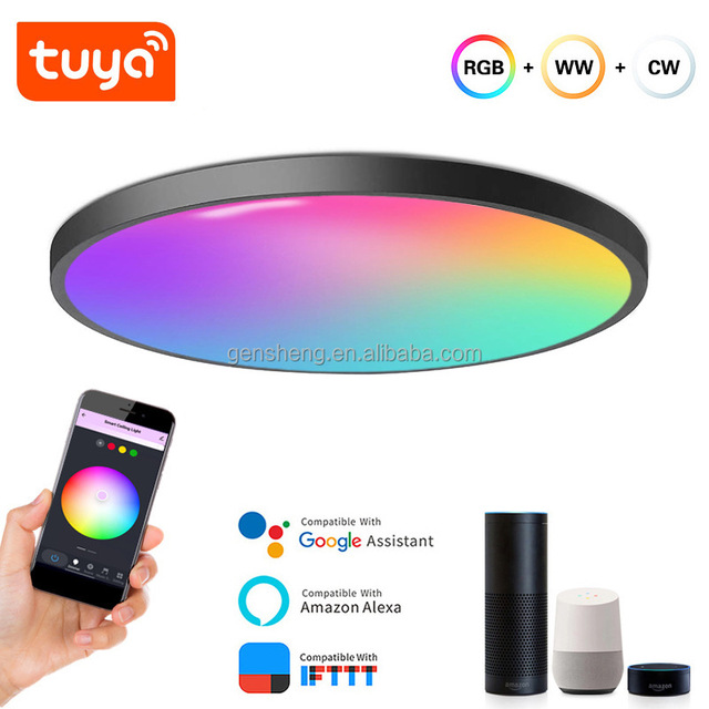 Led Artificial Skylight Circadian Rhythm Sunlight Blue Sky Tuya Smart Bedroom Exhaust Fan Ceiling Panel Light