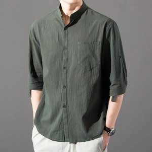 Men's Plus Size Extra Large Vintage Three Quarter Sleeve Cotton Blend Casual Shirts Summer Loose Durable - Product Image 1