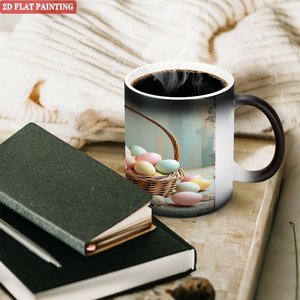 Frosted Black 11oz <b>Ceramic</b> Mug Heat Activated Sublimation Blank <b>Cup</b> For Custom Design - Product Image 3