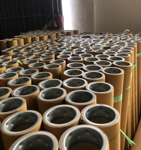 Tube en carton robuste à surface lisse avec extrémités métalliques soudées, noyau en carton rigide pour enroulement de film, export e-commerce - Product Image 1