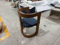 Chaise de salle à manger multifonctionnelle en bois massif et tissu, design nordique moderne, pour salon, maison, appartement, cuisine, dossier ailé