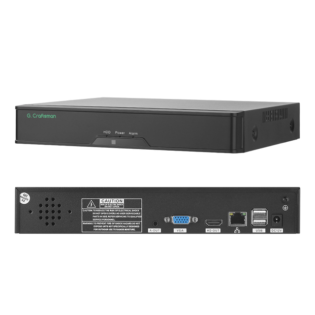 GR-N8016H1 HiEasy 16 Channel H.265+ 4K 8MP Network Video Recorder NVR with HDD/Cloud Storage and Smart AI Detection IP Camera