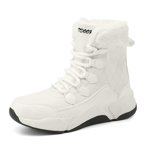 Women Mid-Calf <b>Snow</b> <b>Boots</b> <b>White</b> Plush Lining Waterproof Winter Outdoor Wear - Product Image 5