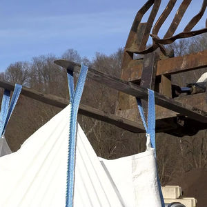 White Woven Polypropylene Contractor Trash Bags for Demo and Construction, <b>Open</b> Top - Product Image 2