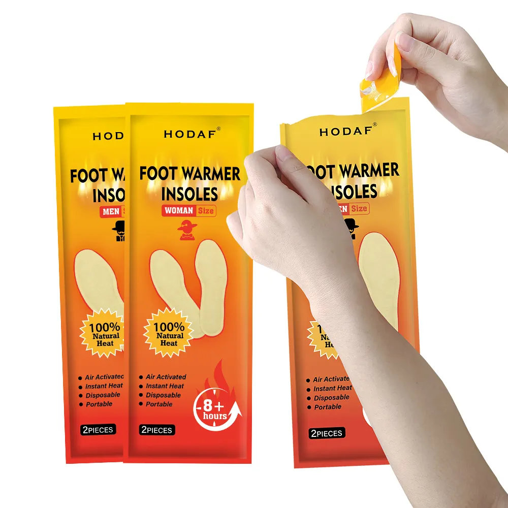 HODAF Keep Foot Warm Heating Pad Mugwort Pain Relief Heat Pack Winter Foot Care Foot pads