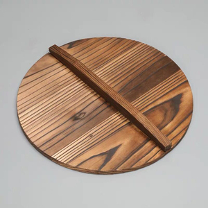 Couvercle de casserole en fer naturel de cuisine à domicile avec grande poignée couvercle en bois pour le travail de fonte Anti-débordement - Product Image 6
