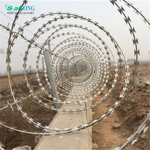 Alambre de Púas Galvanizado de Alta Protección, Tipo Bobina Cruzada, Tipo Lámina, para Cercas de Cuarentena, Alambre de Acero Inoxidable - Product Image 4