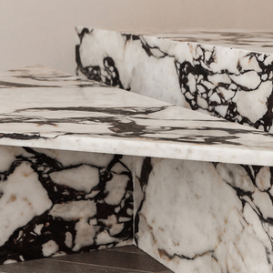 Mesa de centro de piedra natural, diseño italiano, triángulo de lujo, calacatta, mesa de centro de mármol - Product Image 6