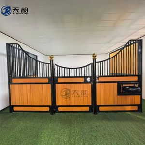 Écurie préfabriquée extérieure pour chevaux, galvanisée à chaud, revêtue <span class=keywords><strong>de</strong></span> poudre, avec remplissage en bambou, équipement <span class=keywords><strong>de</strong></span> box pour chevaux - Product Image 6