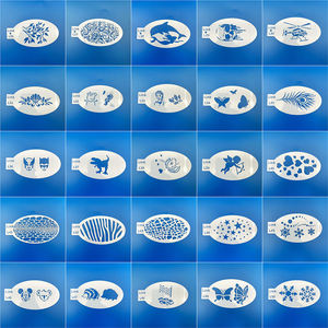 <span class=keywords><strong>Image</strong></span> <span class=keywords><strong>de</strong></span> personnage <span class=keywords><strong>de</strong></span> moule d'accessoires d'art corporel réutilisable adaptée à la peinture des enfants - Product Image 2