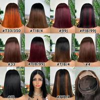 Perruque Bob Courte en Cheveux Humains Lisses Naturels, Cheveux Vietnamiens, Dentelle Transparente Sans Colle, Pré-Pluckée, Cheveux Remy, Fermeture 5*5