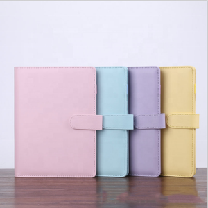 Raccoglitori economici personalizzati macaron all'ingrosso A5/A6 raccoglitore budget <span class=keywords><strong>a</strong></span> scacchi in pelle PU raccoglitore budget planner A5 - Product Image 2