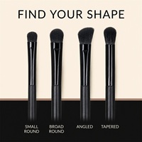 4-teiliges Tierhaar-Lidschattenpinsel-Set Make-up-Pinsel für Augen-Make-up Verblenden Faltenkonturierung Eyeliner-Anwendung